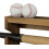 Wall Mounted Baseball Bat Rack with Ball Storage, Rustic Wood Holder and Display Shelf with Hooks 5