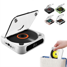 Portable CD Player HiFi Sound Wireless And Wired Playback Rechargeable Battery TravelReady White