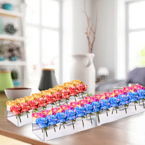 Innovative Clear Acrylic Vase, DIY Making For Creative Decorative Displays, Wide Application In Various Settings (Rectangular Centerpiece, Easy to 1