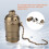 Pull Chain Light Socket Holder, Aluminum Lamp Socket with Vintage Style and Pull-Chain Switch, E27 Vintage Socket with Heat Dissipation Screw Base, 3