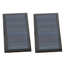 Solarmodul-Set 2 Stück 0,3 W 5 V 60 mA Polysilizium Klarglas mit Lichtdurchlässigkeit