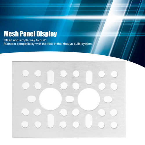 2Pcs Aluminum Grid Plate Wall Mesh Panel 48x72mm 2.5mm Thick 2