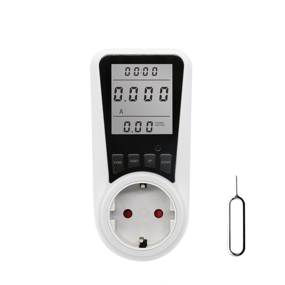 Intelligent Power Meter Socket With 7 Monitoring Modes Backlight Feature 7611373995539