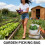 Garden Harvest Apron with Adjustable Shoulder Strap, Large Foldable Fruit and Vegetable Picking Bag 3