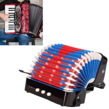 Children 10 Keys Accordion Musical Toy for Kids Educational Practice Solo Black