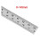 Protractor Angle Ruler 180 Degree Dividing Gauge SemiCircular Carpenter Tool 14cm Silver 3