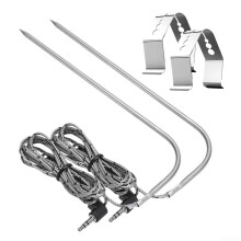 For Traeger Grills Wood Pellet Oven Meat Temperature Probe PT1000 Stainless Steel Digital BBQ Thermometer 2 Pack