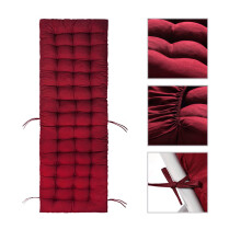 Terrassenloungebankkissen Sonnenliege-Polster 170x53x8CM Schwarz, Grau, Rot, Marine