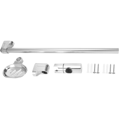 G1/2' Shower Slide Bar Adjustable Handheld Shower Head Holder Wall Mount 1