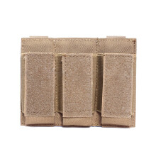 Vest Accessories Magazine Triple Stacker Open Triple Handgun Magazine Holder Clip Khaki
