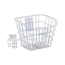 Basket, Dog Bike Handlebar Basket Front, Detachable Quick Release Easy to Install, Cycling Picnic Bike Front Baskets, White