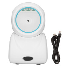 Barcode Scanner With Bluetooth Wireless Connection, QR 2D Hands Free Automatic Sensing Desktop Wired USB Bar Code Reader For POS PC Supermarket Librar