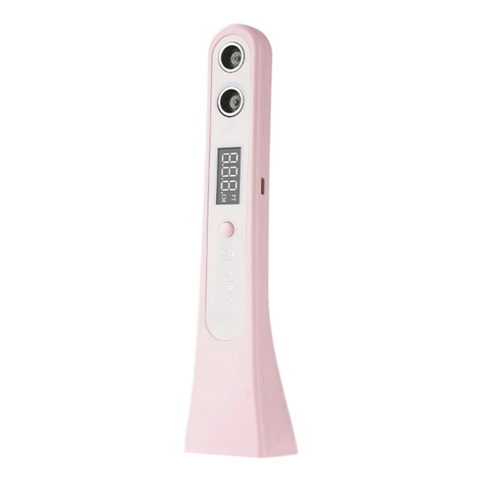 Pink Portable Ultrasonic Height Measuring Device For Kids And Adults With Voice Prompts And Easy Operation