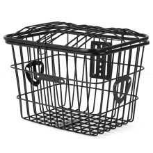 Bicycle Front Basket Universal, Rustproof Load Bearing Large Space Metal Iron Wire Bike Basket for Outdoor Activities
