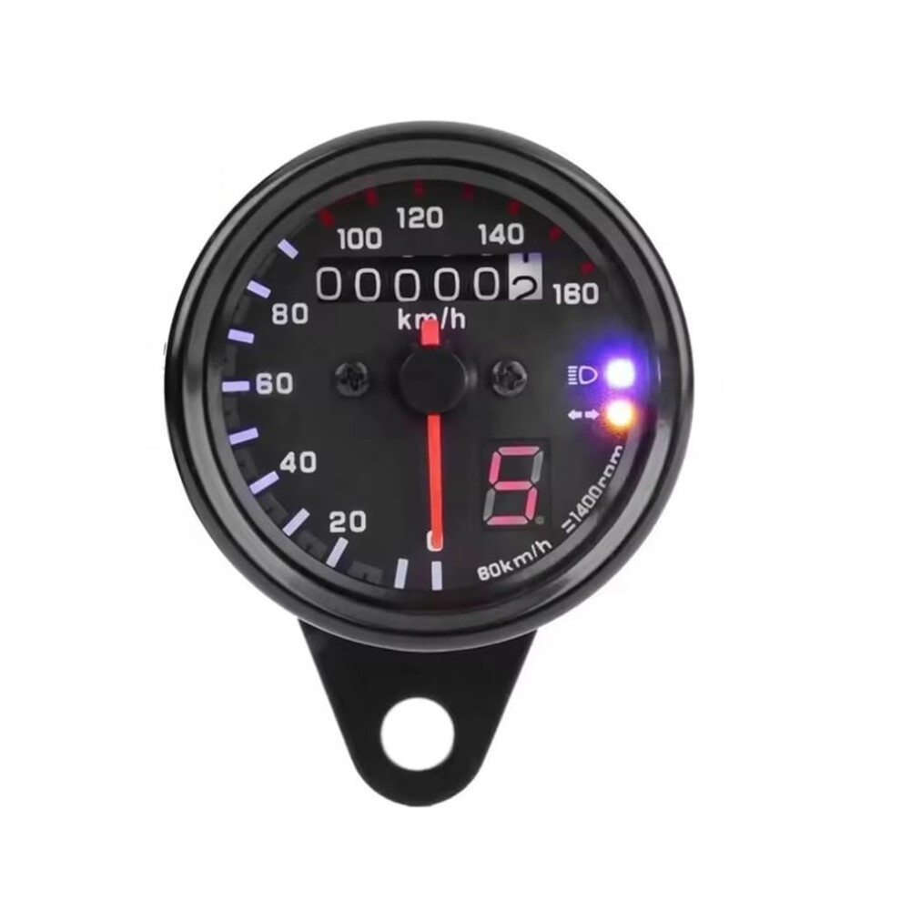 Universal Motorcycle Odometer Speedometer Gauges Gear Digital Display With Indicator Meter 9382693810755