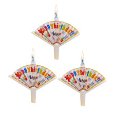 3PCS Fan Shape Birthday Candle Set, Unique Creative Cake Candle for Party Fun, Safe Party 1