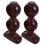 2pcs Wall Curtain Brackets Double Curtain Rod Brackets Brown 1