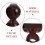 2pcs Wall Curtain Brackets Double Curtain Rod Brackets Brown 9