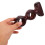2pcs Wall Curtain Brackets Double Curtain Rod Brackets Brown 4