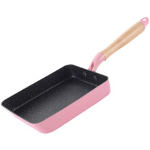 Fry Pan NonStick Omelette Pan with Beech Wood HandlePink