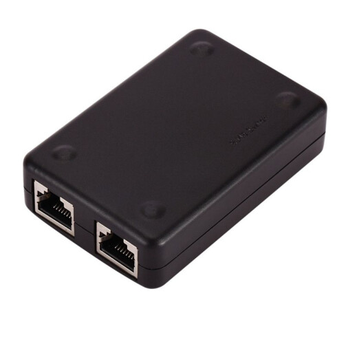 2 Port Network  RJ45  Network Splitter Cable Extender 100Mbps Selector Power Free 2 Way Adapter Connector 2