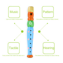 Bunter Holz-Kind-Flöte Kleines Piccolo Recorder Frühes Bildungs-Musikspielzeug