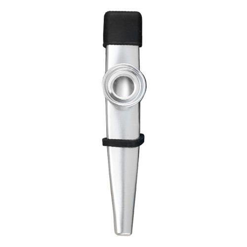 (Silver, Dirt-Proof Cover Lanyard) Metal Kazoo