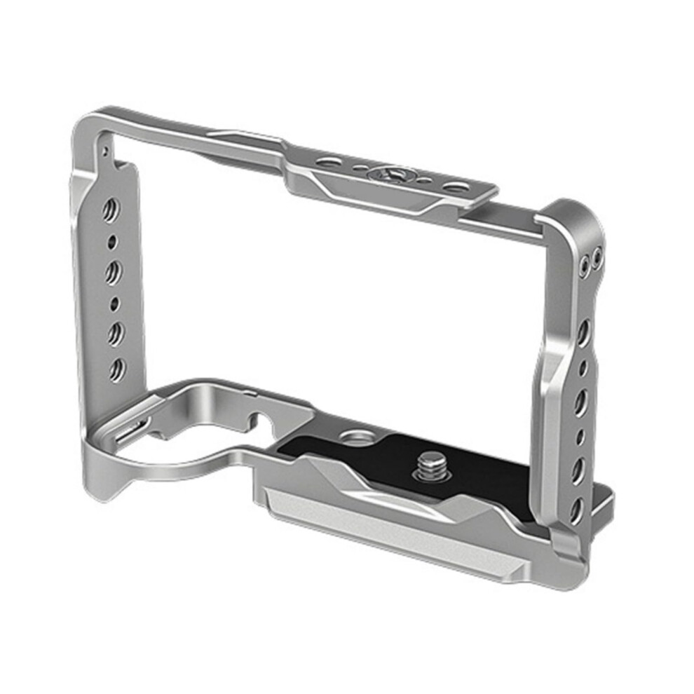 Metal Camera Cage Stabiliser, 1/4Inch And 3/8Inch Threaded Holes, Cold Shoe, Silver 9347817266573