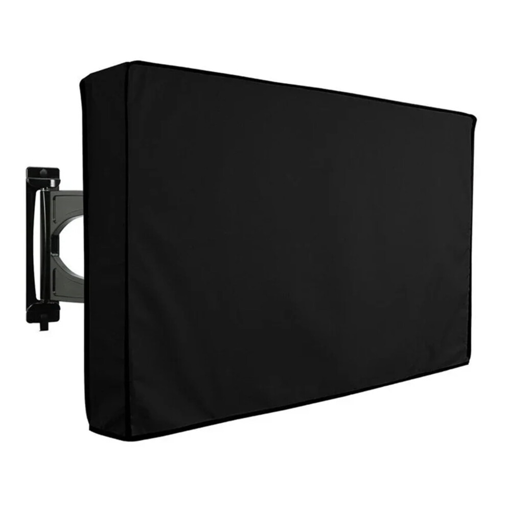 Outdoor Tv Cover Waterproof Dust Resistant Weatherproof Protector For 5052 Inch Tv Black 9187378401163