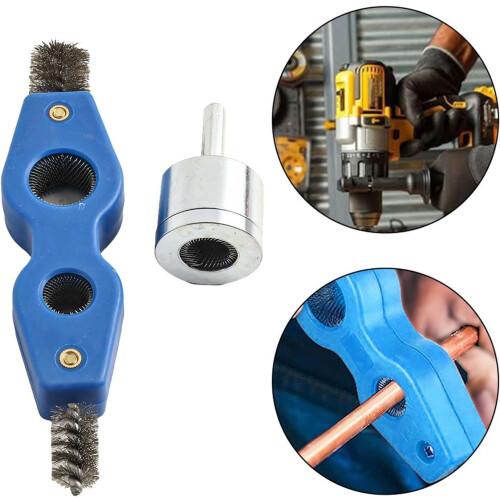 Copper Pipe Cleaner Set for Drill 1522mm with 4in1 Battery Brush 2