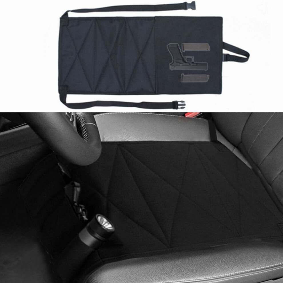 Under Seat Holster With Spare Pouch Heavy Duty 12.6 Inch For Car & Office 8111374018941