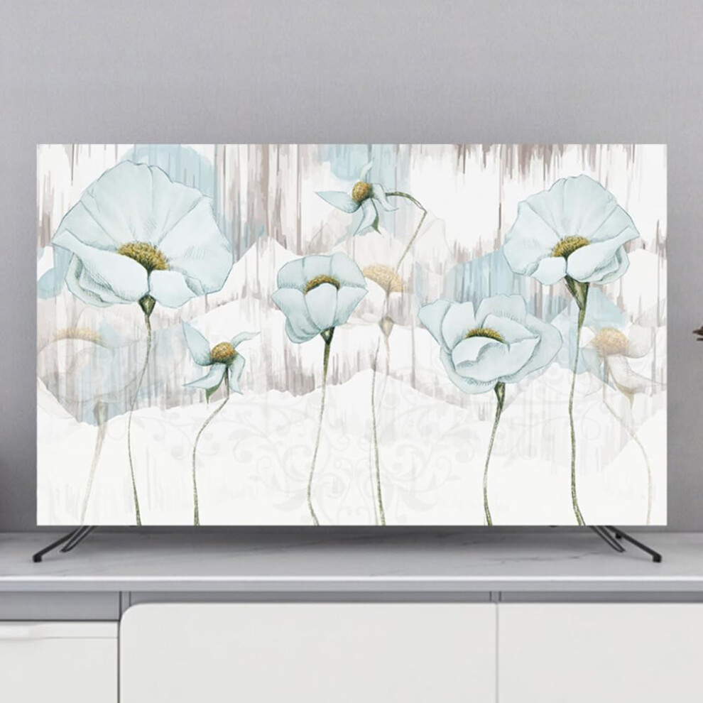Tv Display Cover Flower Pattern Sun/Dustproof Television Hood 32Inch Tv1 Desktop/Curved/Wallmount Compatible 9382693969811