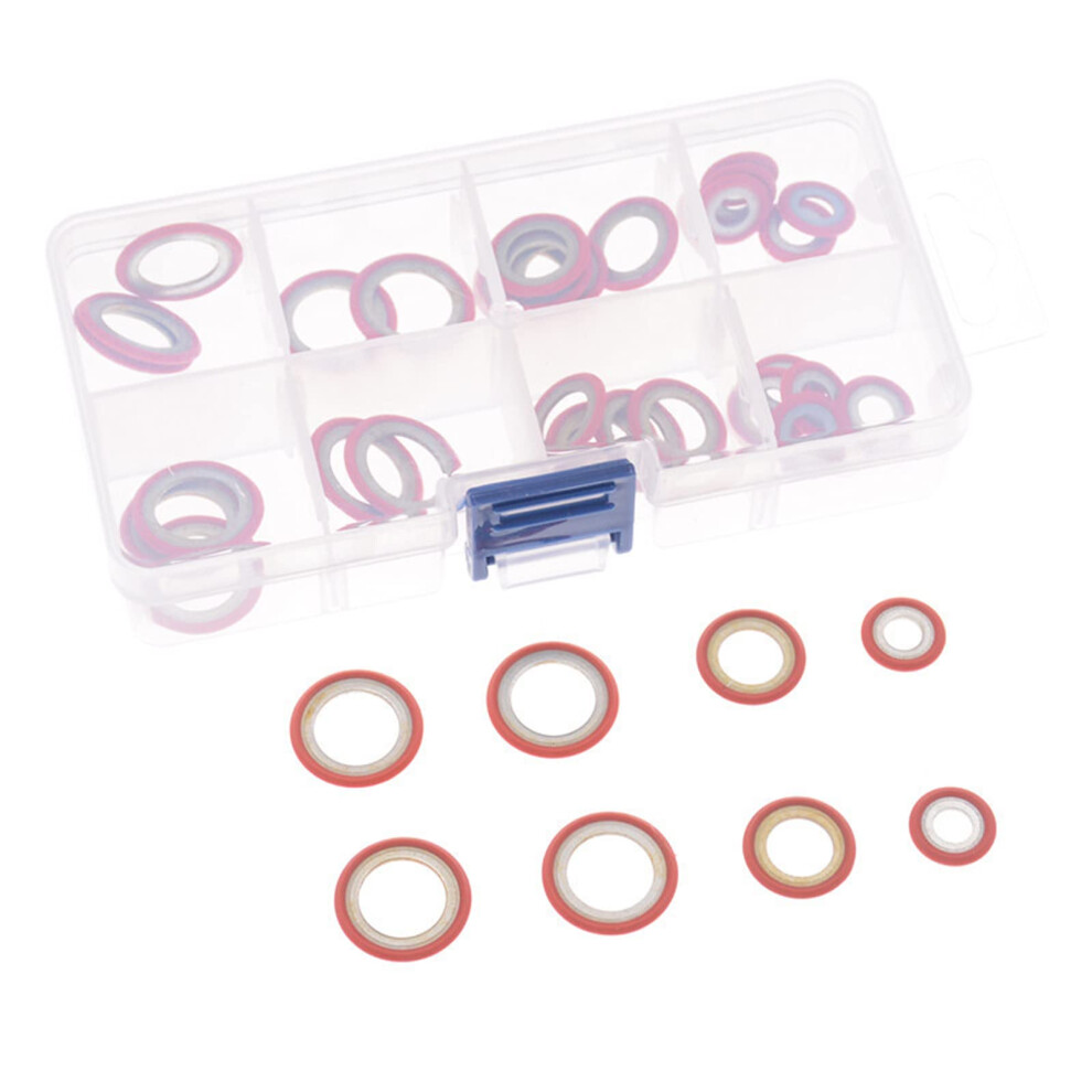 Sealing Gasket For Automotive Air Condition Compressor Gasket Expansion Gasket Pipe Head Sealing Red 9347817144727