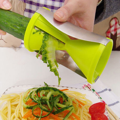 Portable Handheld Vegetable and Fruit Spiral Grater - Manual Shredding Tool 1