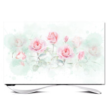 TV Protector Cover, Flower Pattern Dustproof Sunproof, Universal 4548 Inch for Desktop Monitor, Wall Mount, Curved TV