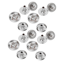 200 Set Copper Snap Fasteners Kit 8mm Clothes Bags Leather Silver