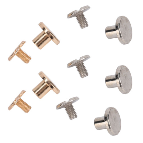 High Quality Brass Rivets For Bookbinding, Solid Round Head Button Studs With Exquisite Workmanship And Wide Application In Leather Crafts (200 Set) 2