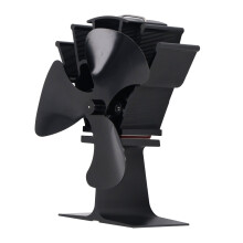 Wood Stove Fan Heat Powered 3-Blade Aluminum Alloy 20x15x8cm