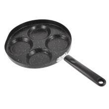 1pc NonStick Pan Compartments for Cooking Eggs and Pancakes Energy Saving Design for People Heat Resistant Handle Kitchen Gadget for Home Use Black