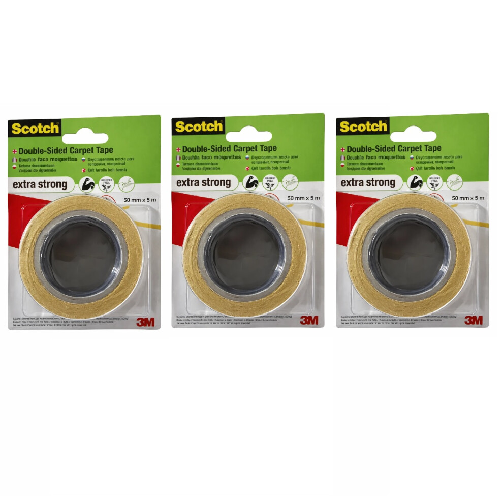 Scotch 3X Double Sided Carpet Tape 50Mm X 5M