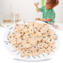 Wood Alphabet & Number Puzzle Blocks – 100 pcs, 18x20mm