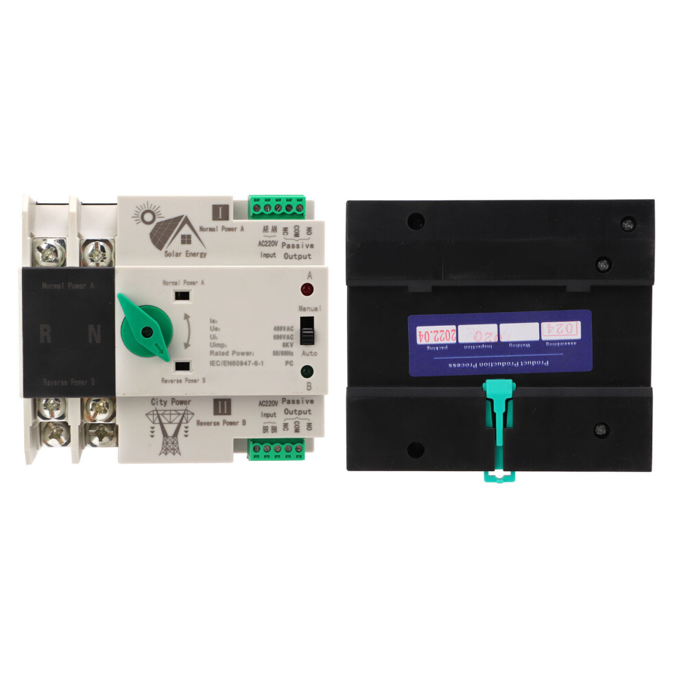 Dual Power Automatic Transfer Switch 2P 80A 50Ms Fast Controller Ac220v 9401374025728