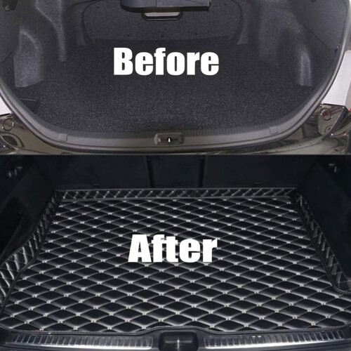 Leather Boot Liner for Defender 90 20202024 Rear Trunk Mat AntiScratch Dustproof Cargo Protector Black 1