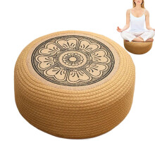 Outdoor Ottoman with Cushion, EcoFriendly Patio Footrest for Garden Porch Deck, 40cm Black