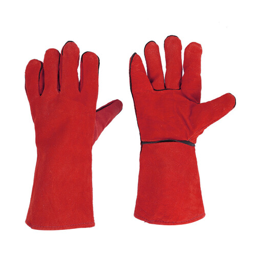 Hochtemperatur-Isolationsleder-Schweißhandschuhe - Rot oder Gelb, 350 mm 2