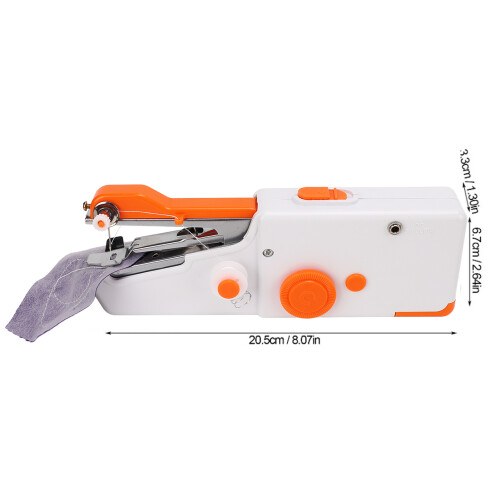 Orange Portable Handheld Sewing Machine, DIY Electric Quilting Tool 2