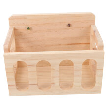 Rabbit Feeder For Small Animals Wooden Hay Manger Fixed Design Large Capacity For Rabbits And Guinea Pigs For Cages