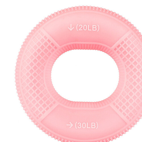 Doppelte Stärke Ring Hand Übungsgerät Silikon rosa 2