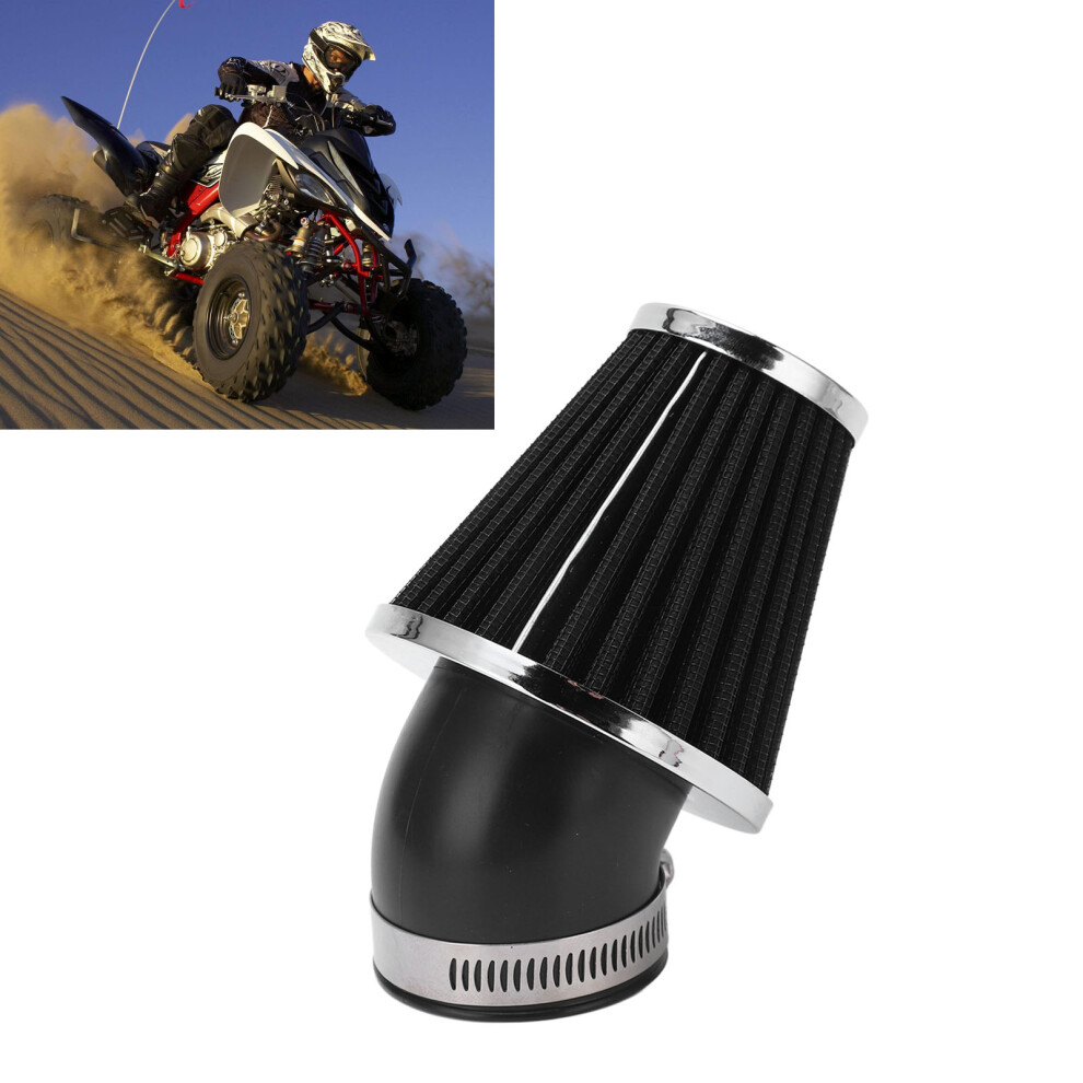 48Mm Inner Diameter Cone Air Filter 45 Bend For Atv Pit Bike Black 6901374035763