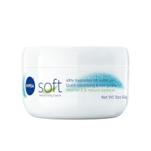 NIVEA Soft Refreshingly Soft Cream for Face, Hand and Body, 16 OZ | Moisturizer Enriched with Jojoba Oil and Vitamin E